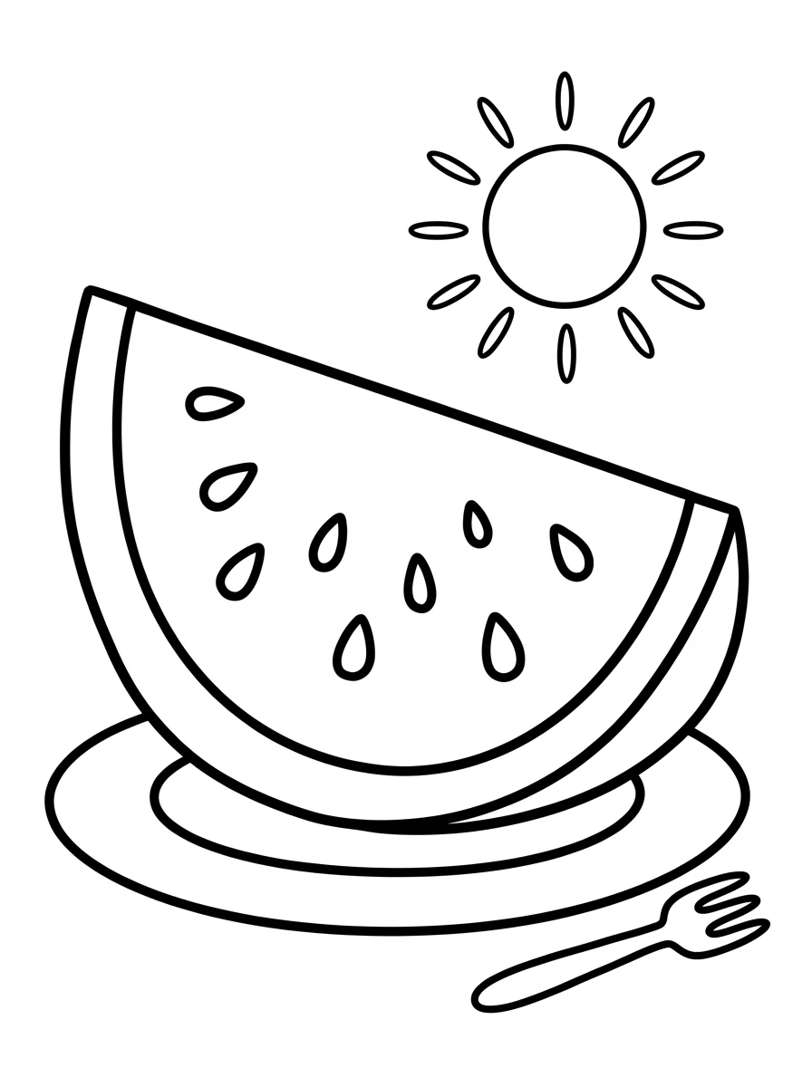 Wassermelone unter der Sommersonne