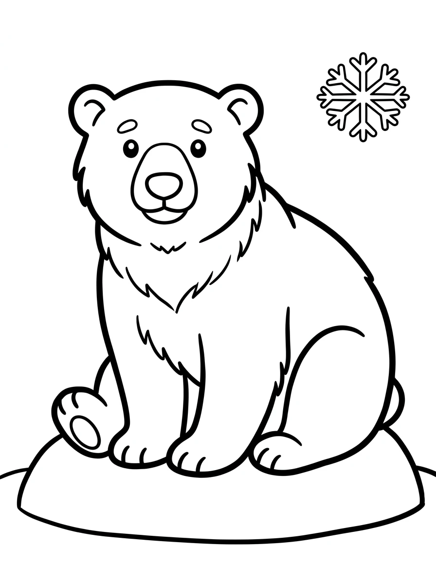 Freundlicher Eisbär im Schnee