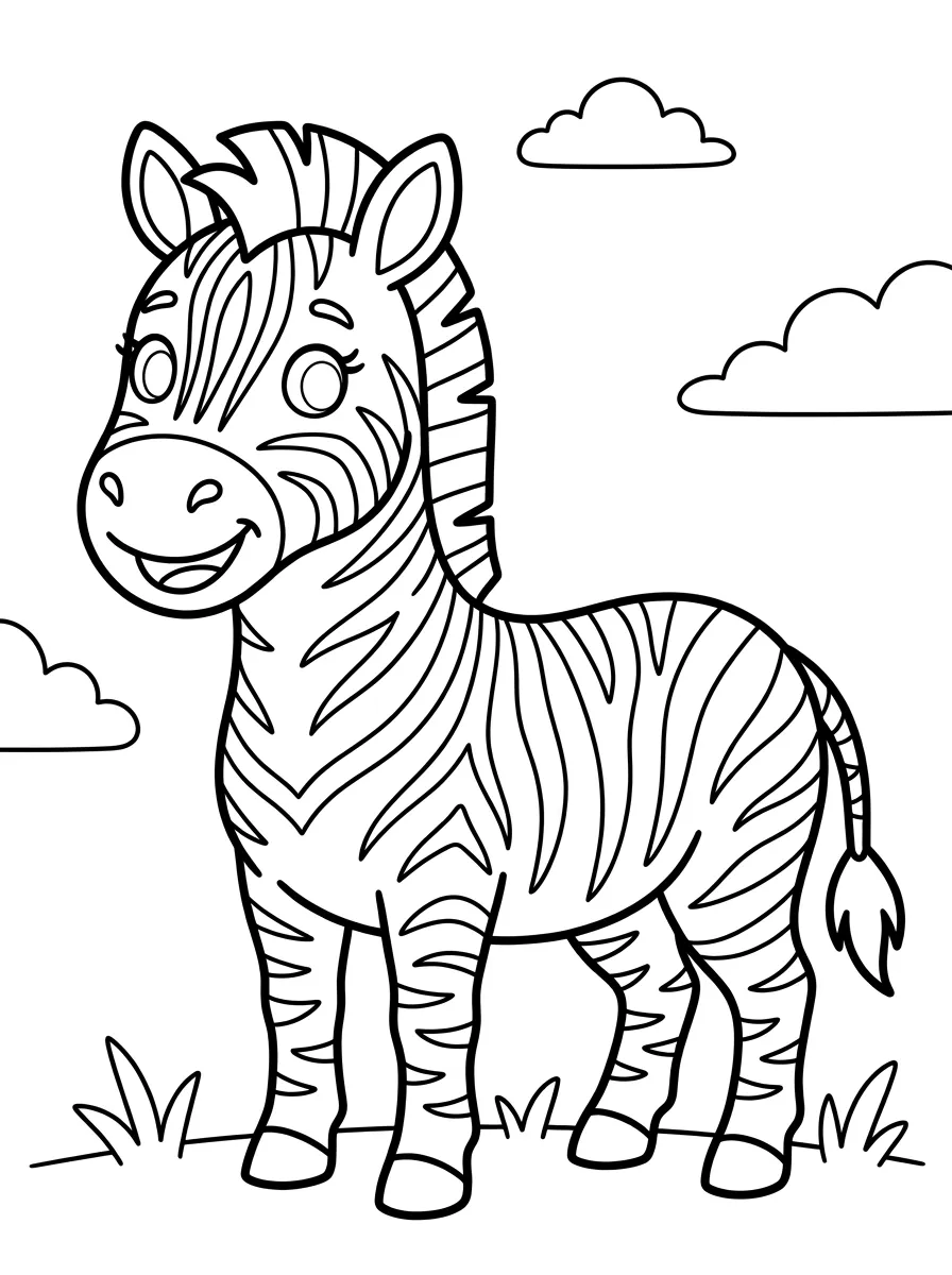Zebra für Ausmalbilder Tiere