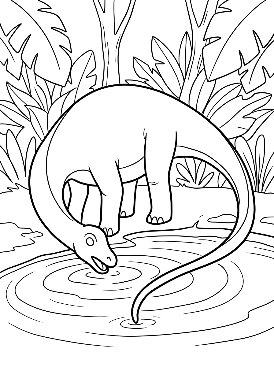 Dino am Dschungelteich