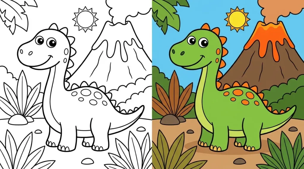 dino ausmalbilder Ausmalbild