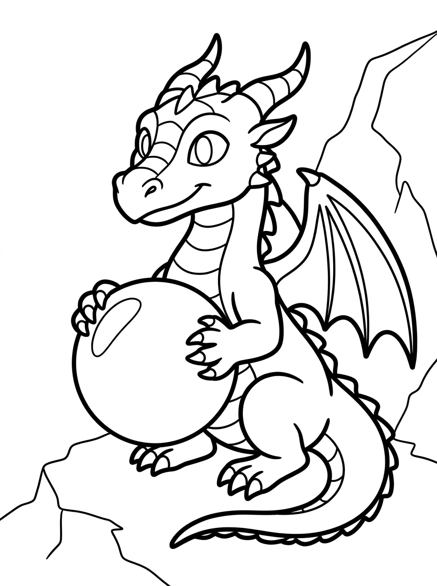 Drache mit großer Perle