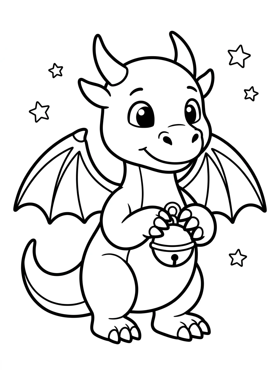 Drache mit kleinem Glöckchen