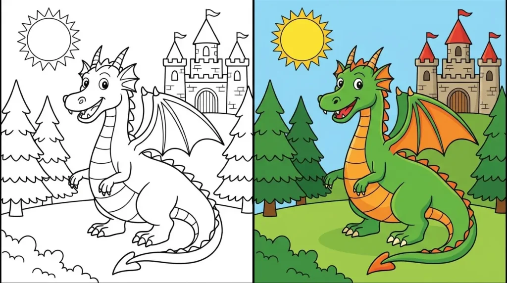 drache ausmalbild Ausmalbild