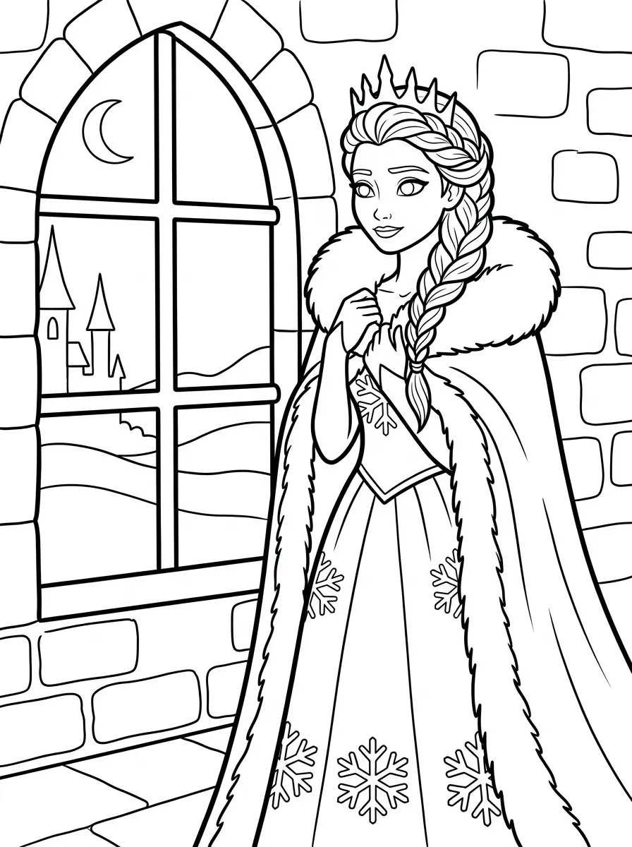 Elsa am Schlossfenster