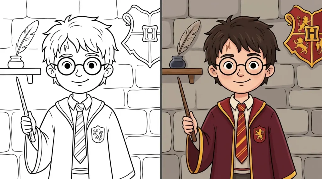 harry potter ausmalbilder Ausmalbild