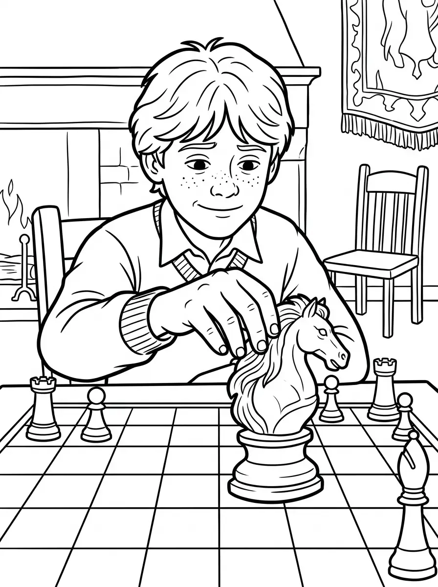 Ron Weasley spielt Zauberschach