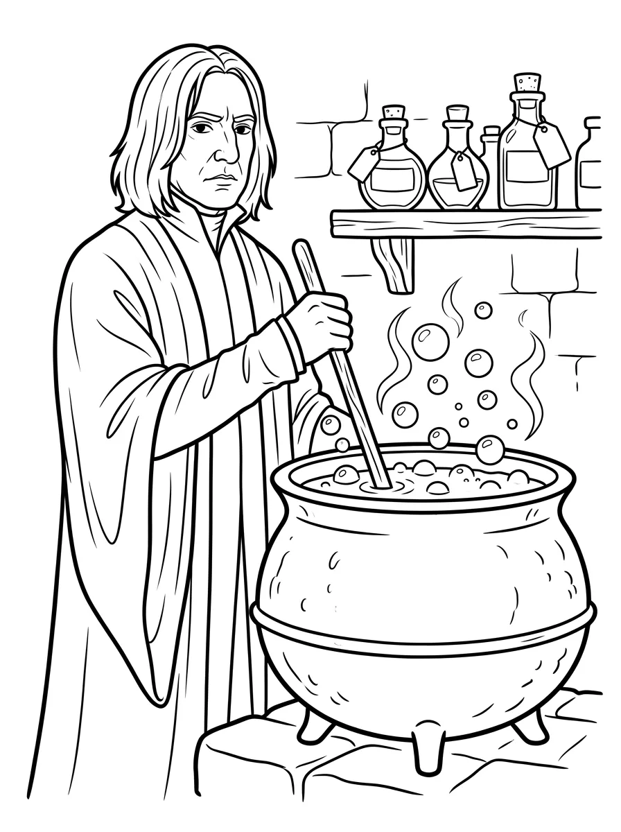 Severus Snape braut einen Zaubertrank