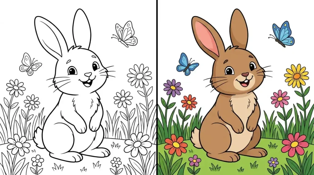 hase ausmalbild Ausmalbild