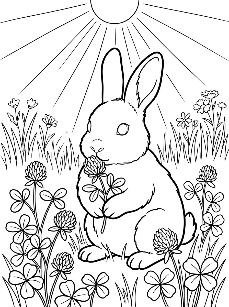 Hase auf der Kleewiese