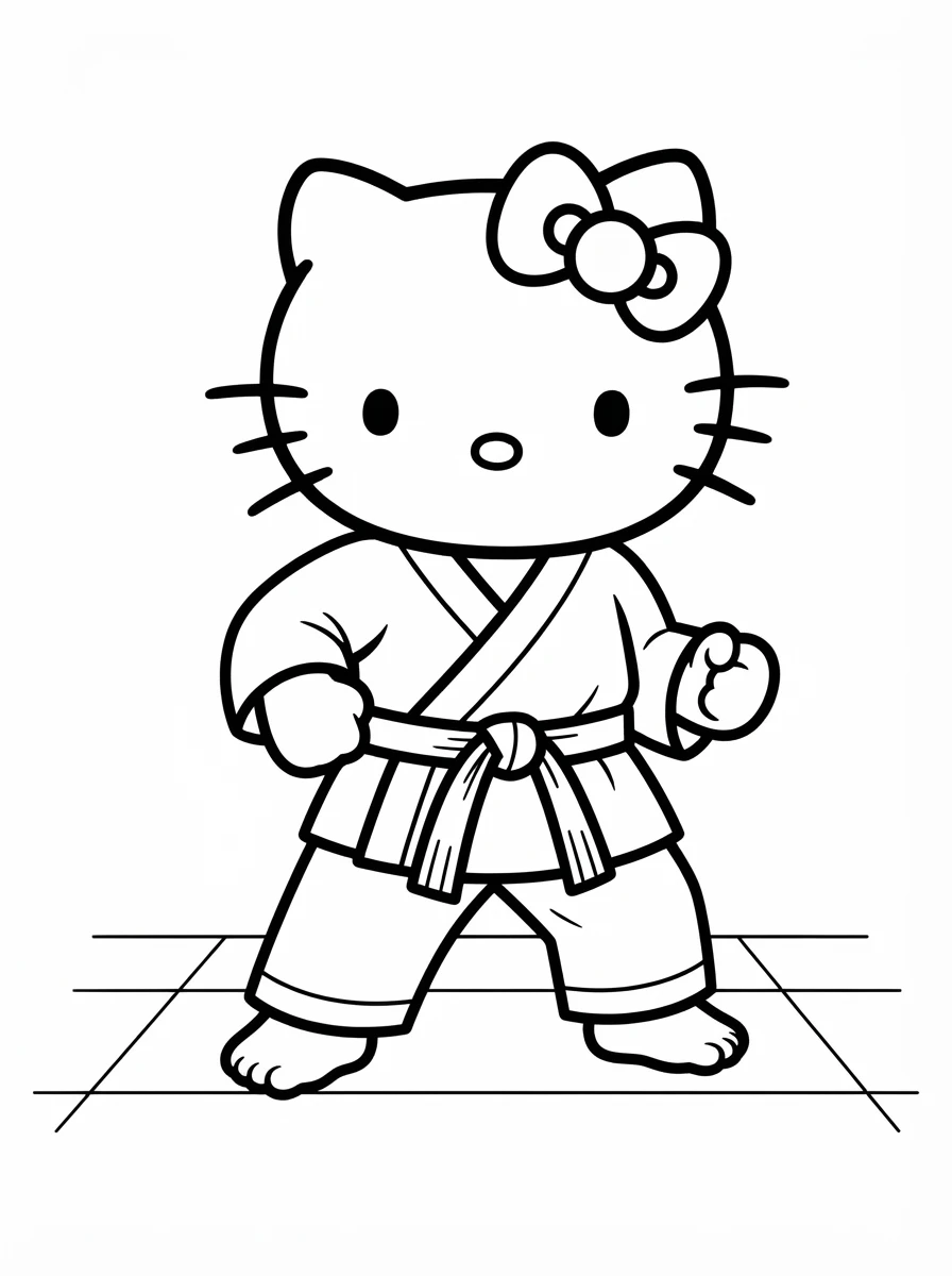 Hello Kitty im Karateanzug