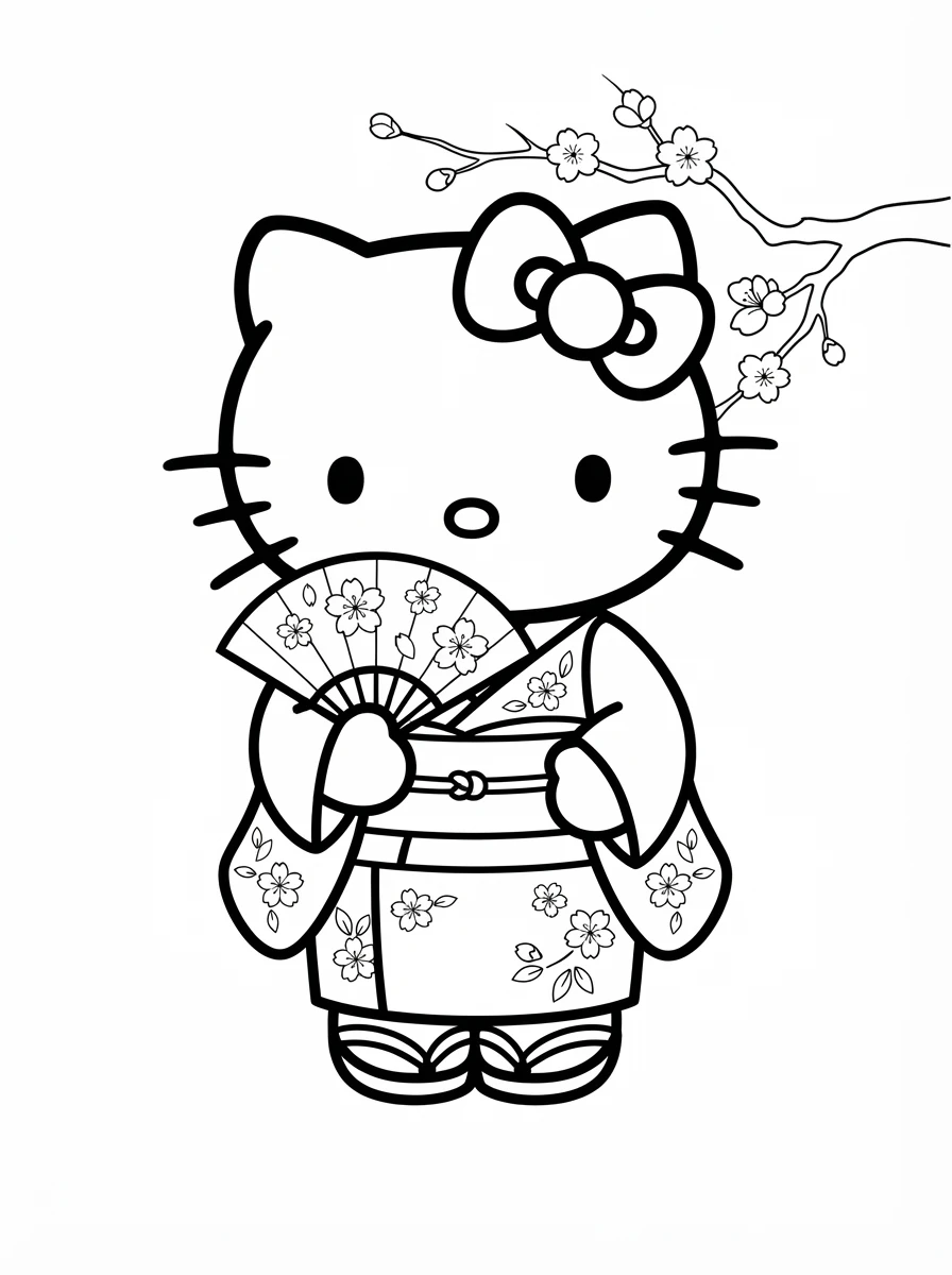Hello Kitty im Kimono
