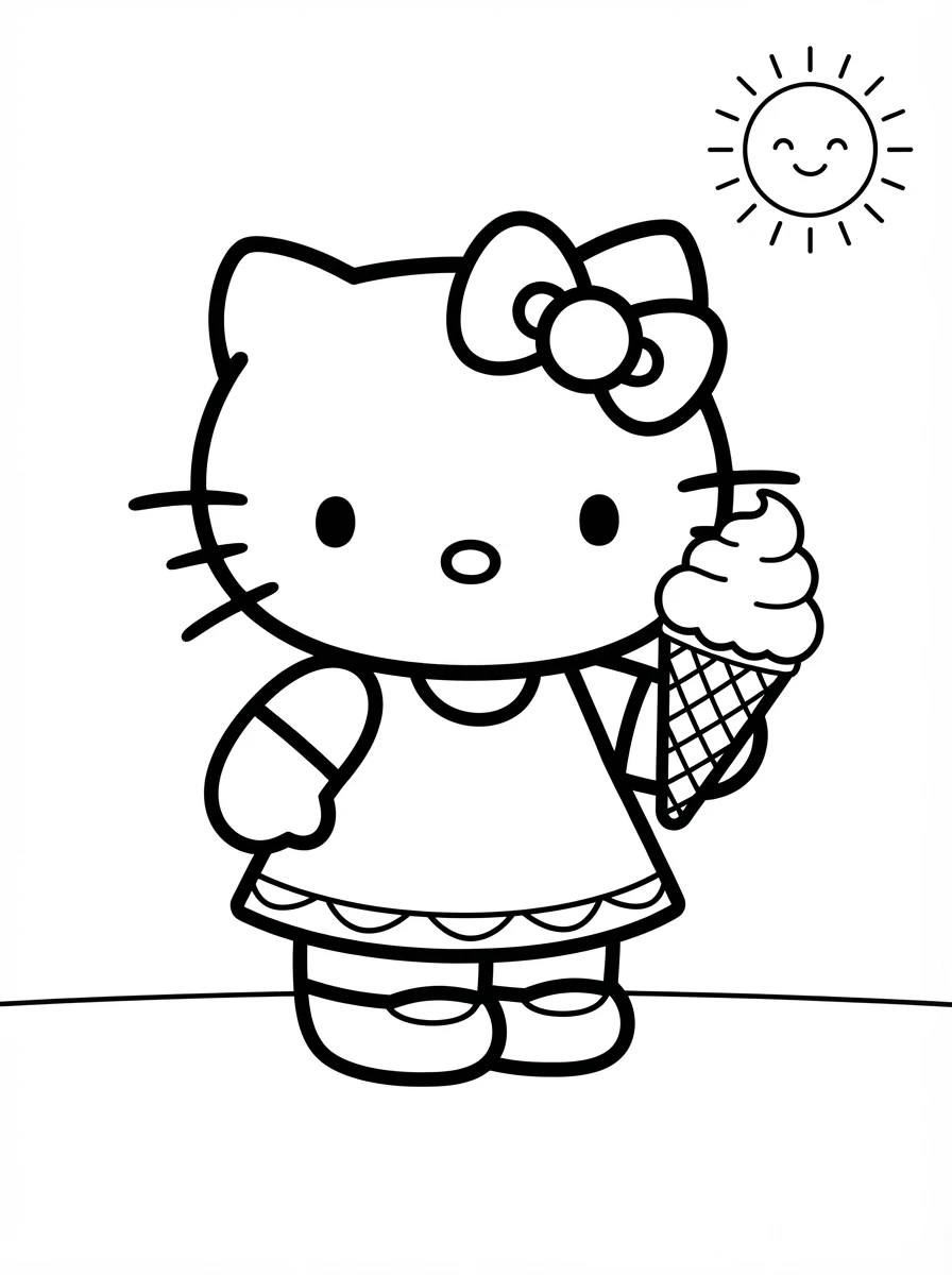 Hello Kitty mit Eis