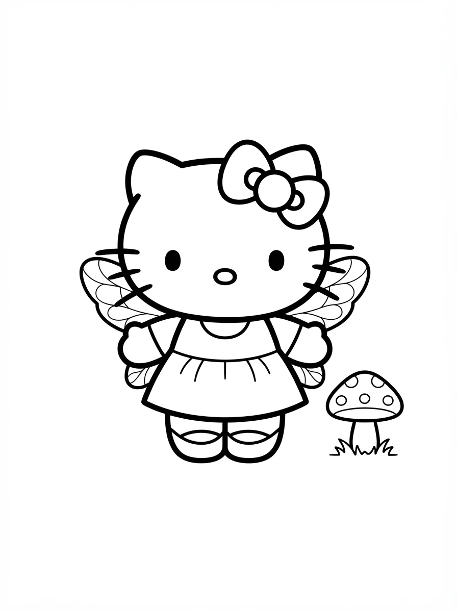 Hello Kitty mit Feenflügeln
