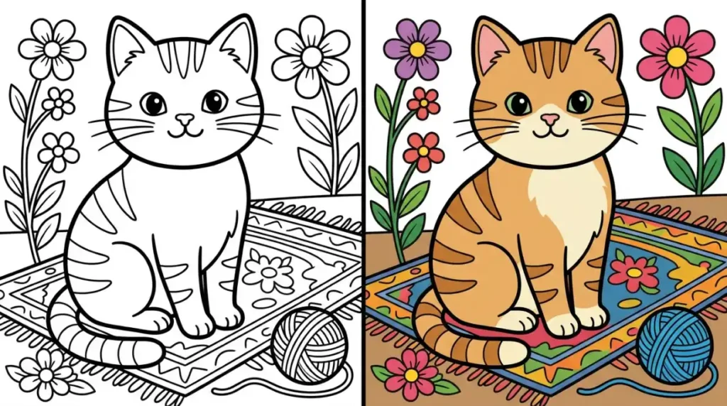 katze ausmalbilder Ausmalbild