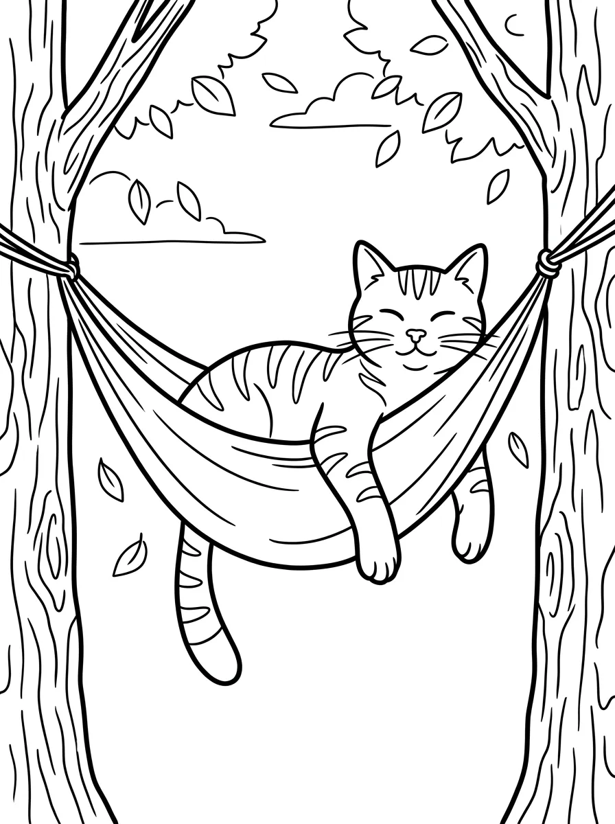 Katze in der Hängematte