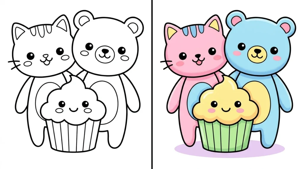kawaii ausmalbilder Ausmalbild