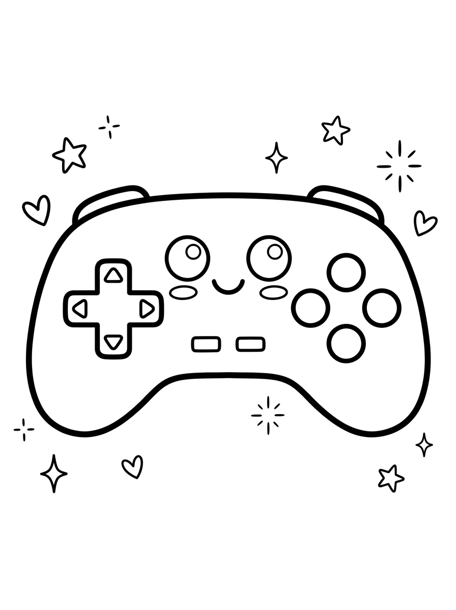 Niedlicher Spiele-Controller mit Augen