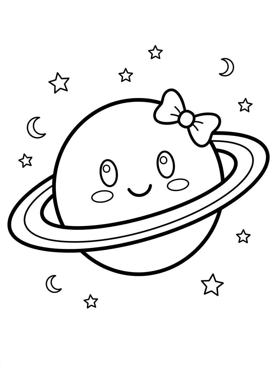 Süßer Planet mit Saturnringen