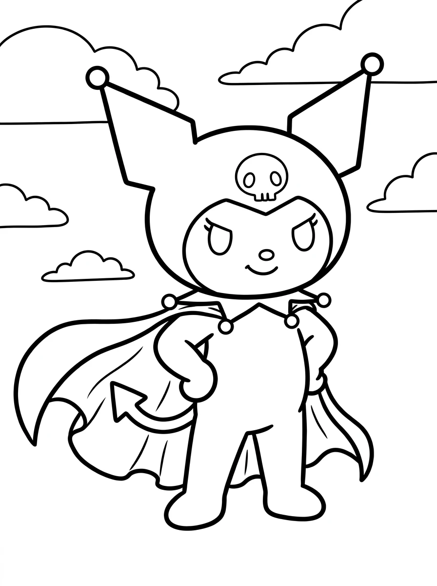 Kuromi als mutige Superheldin
