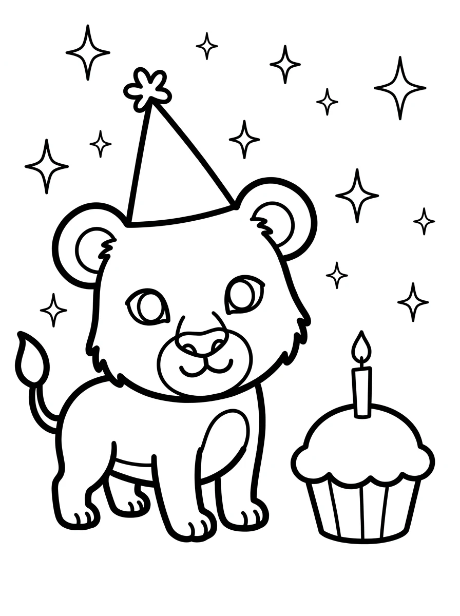 Kleiner Löwe feiert Geburtstag
