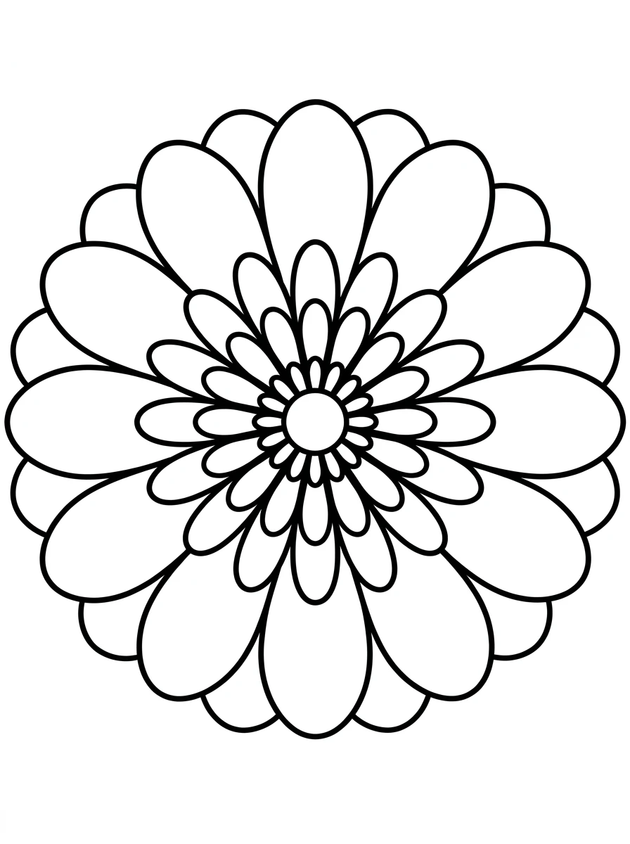 Einfaches Blüten-Mandala