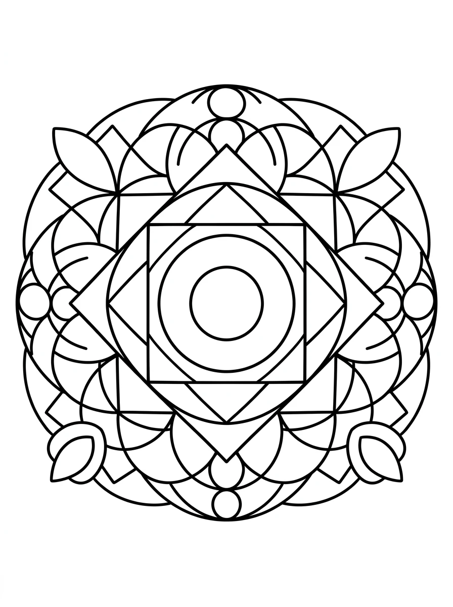 Einfaches geometrisches Mandala