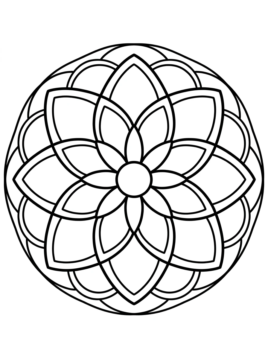 Geometrisches Rosetten-Mandala