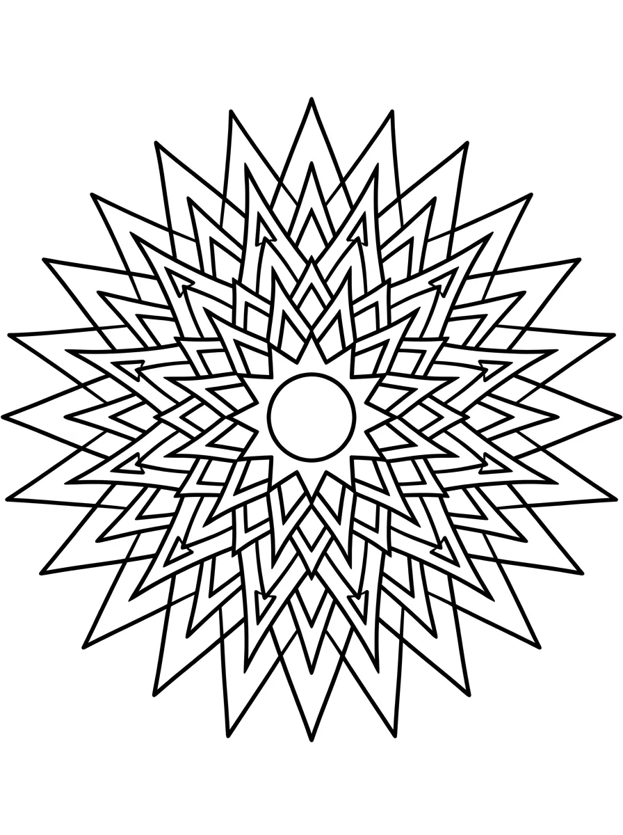 Geometrisches Sternen-Mandala