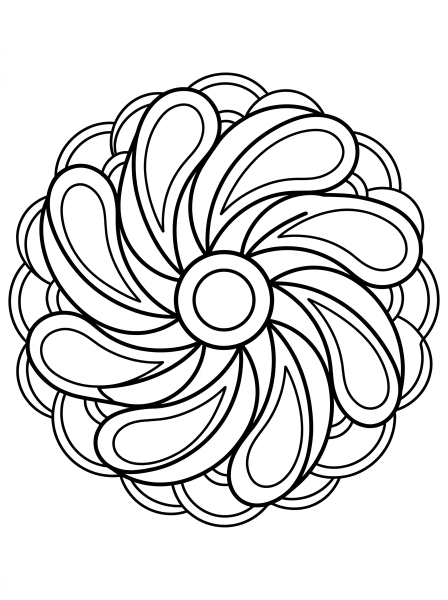 Geometrisches Windrad-Mandala