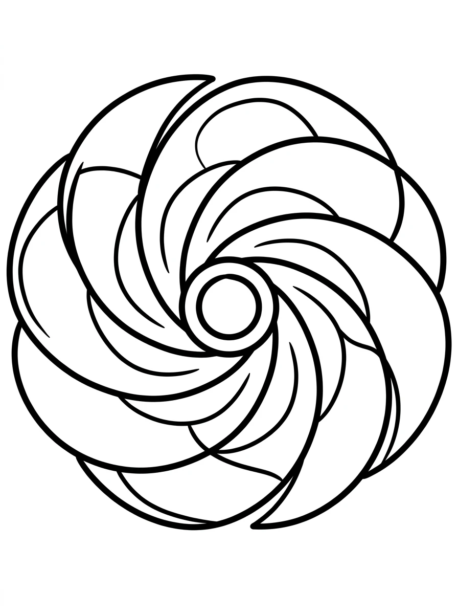 Mandala mit sanften Spiralwirbeln