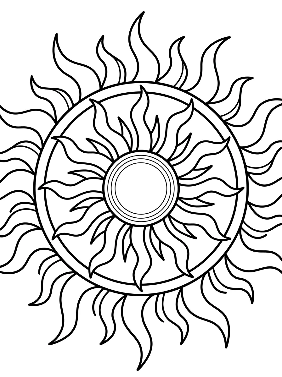 Strahlendes Sonnen-Mandala