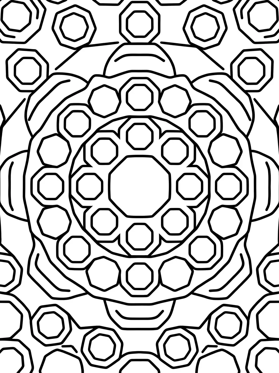 Symmetrisches Achteck-Mandala