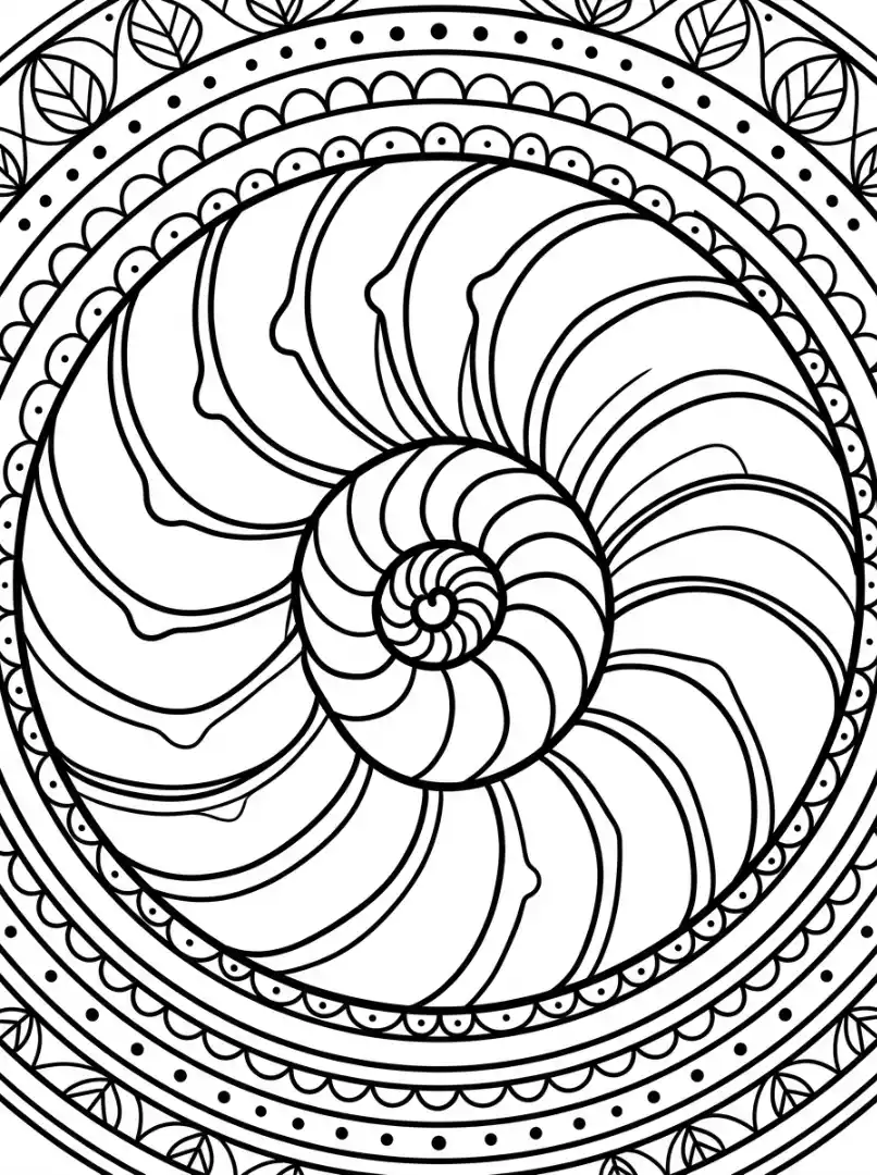Symmetrisches Muschel-Mandala