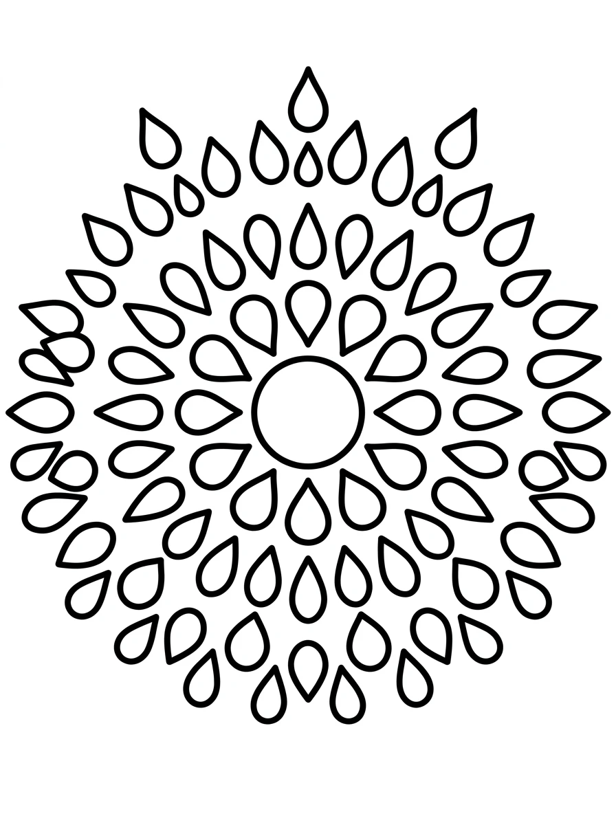 Wassertropfen-Mandala