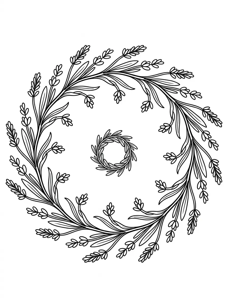 Zartes Lavendel-Mandala