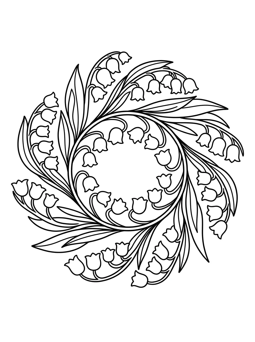 Zartes Maiglöckchen-Mandala