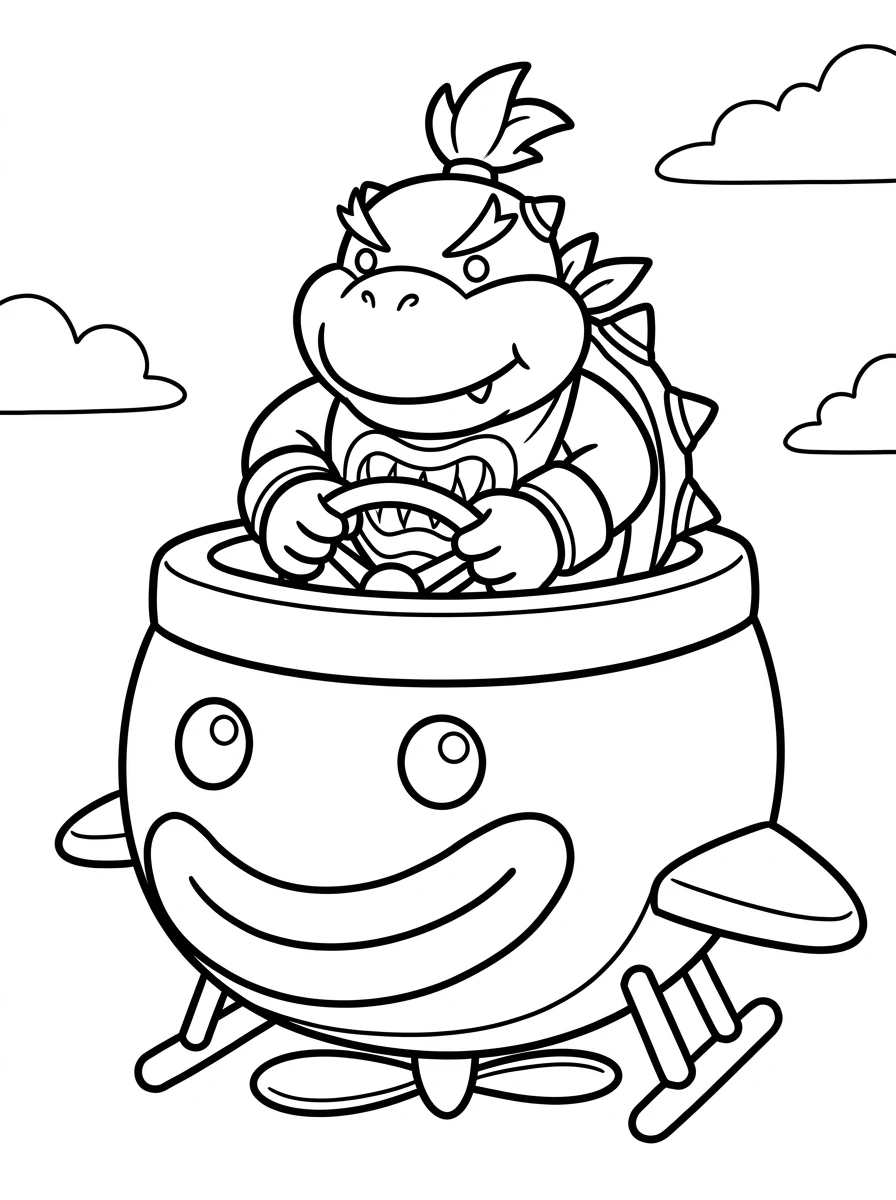 Bowser Jr. im Clown-Mobil