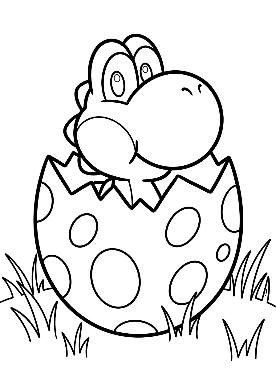 Yoshi schlüpft aus dem Ei
