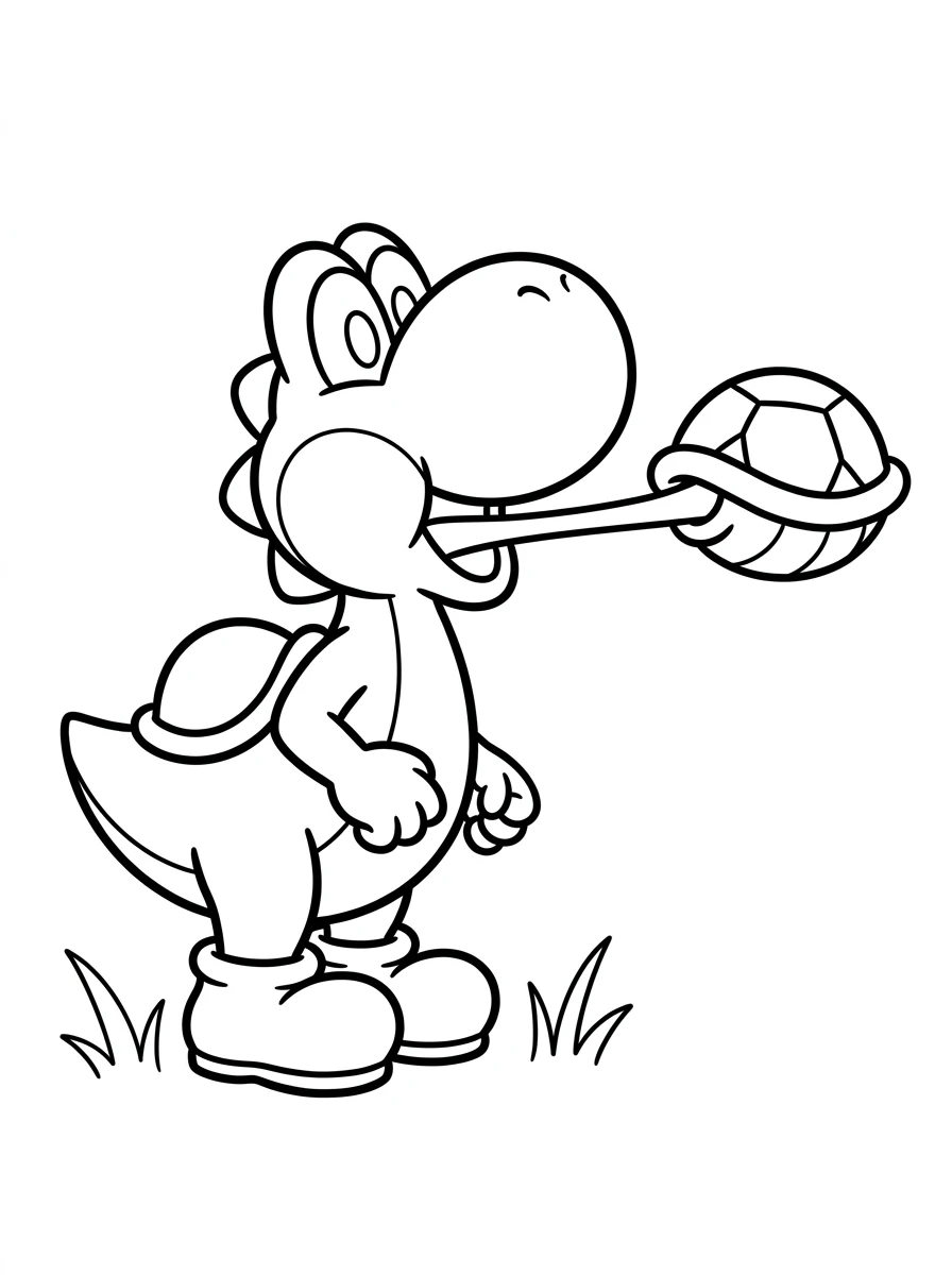 Yoshi schnappt sich einen Panzer
