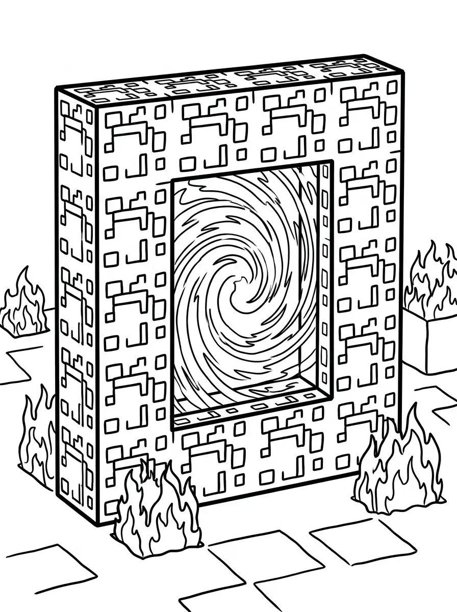 Minecraft Netherportal aus Obsidian