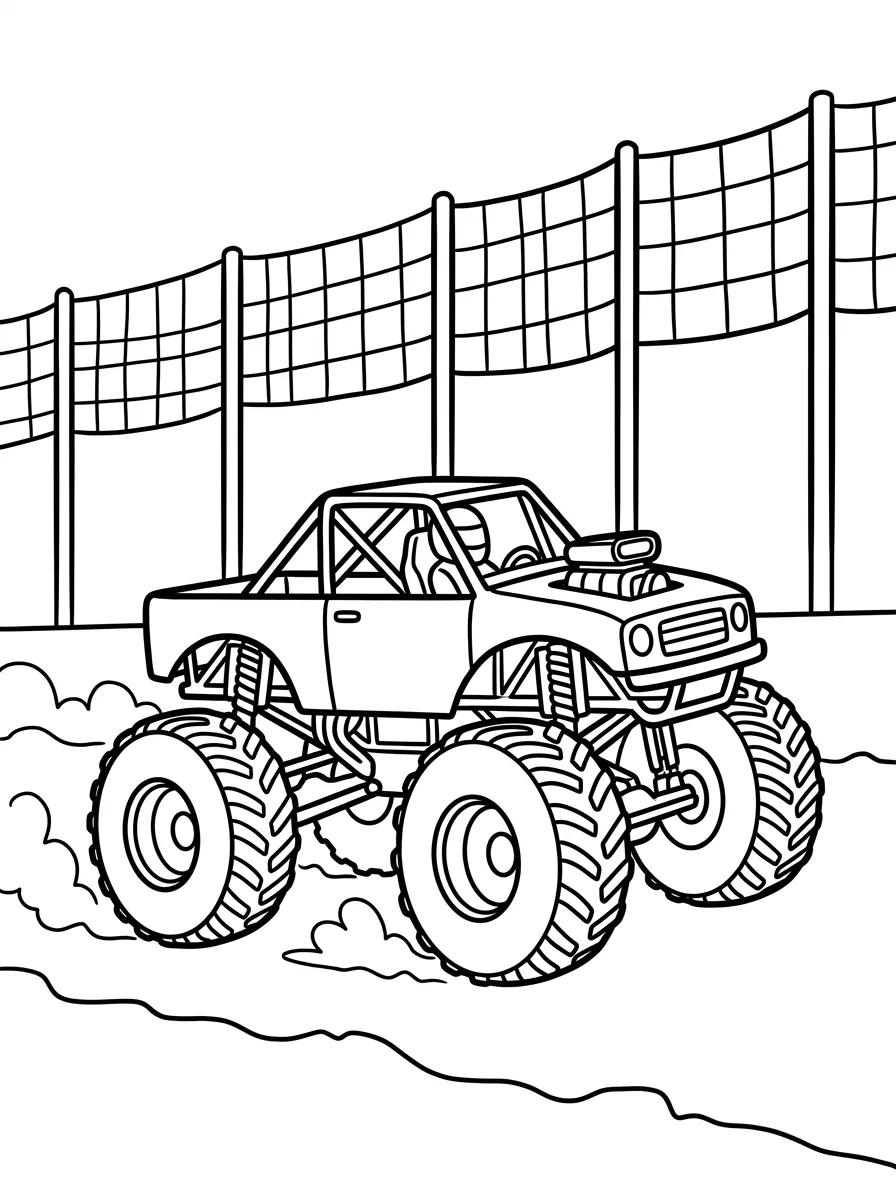 Monstertruck rast durch die Arena