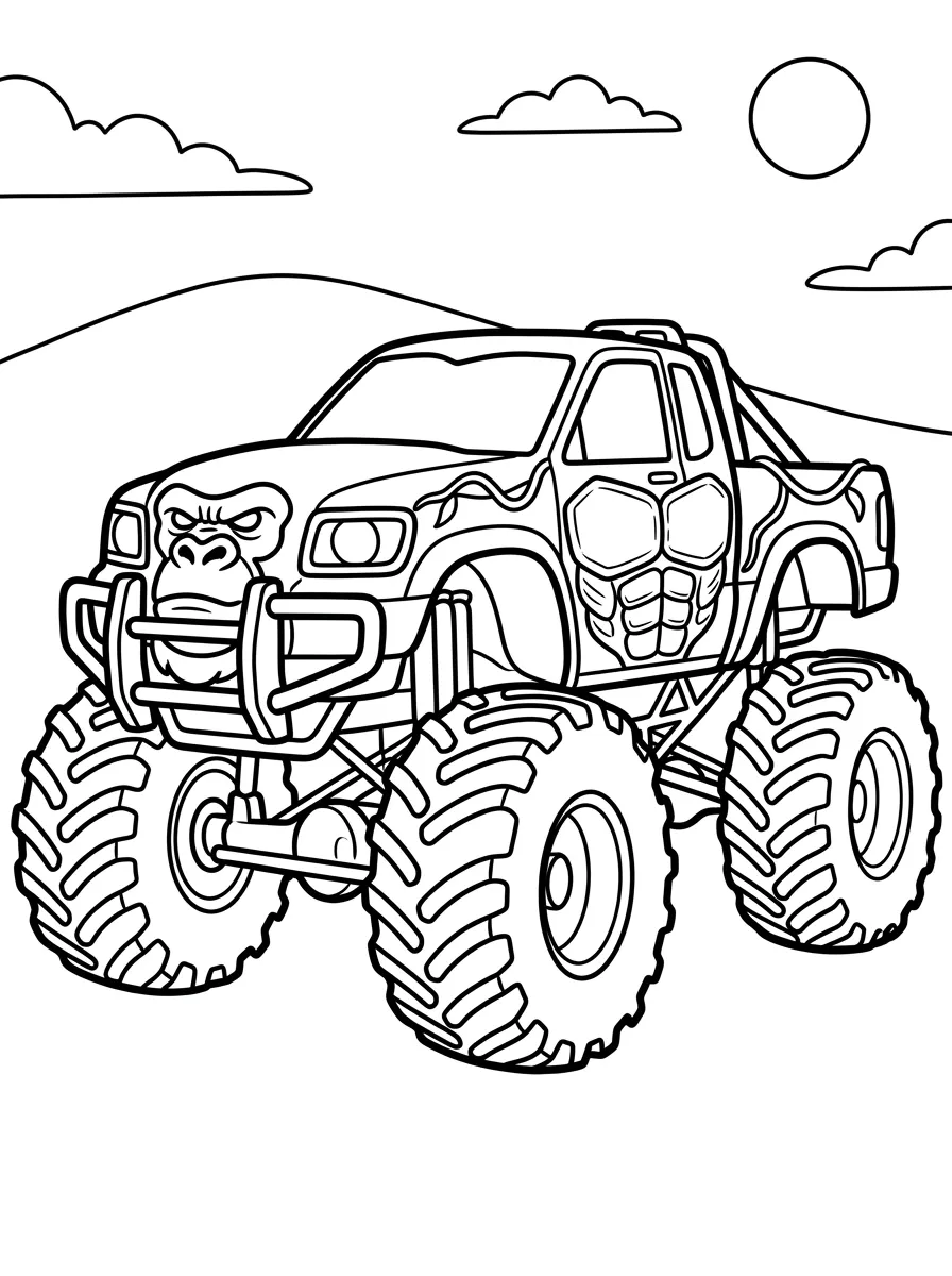 Starker Gorilla-Monstertruck