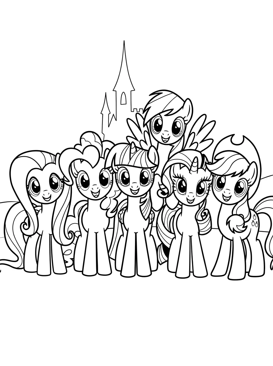 Die sechs My Little Ponys