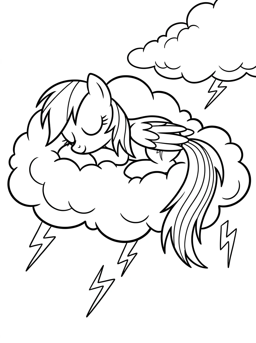 My Little Pony auf Gewitterwolke