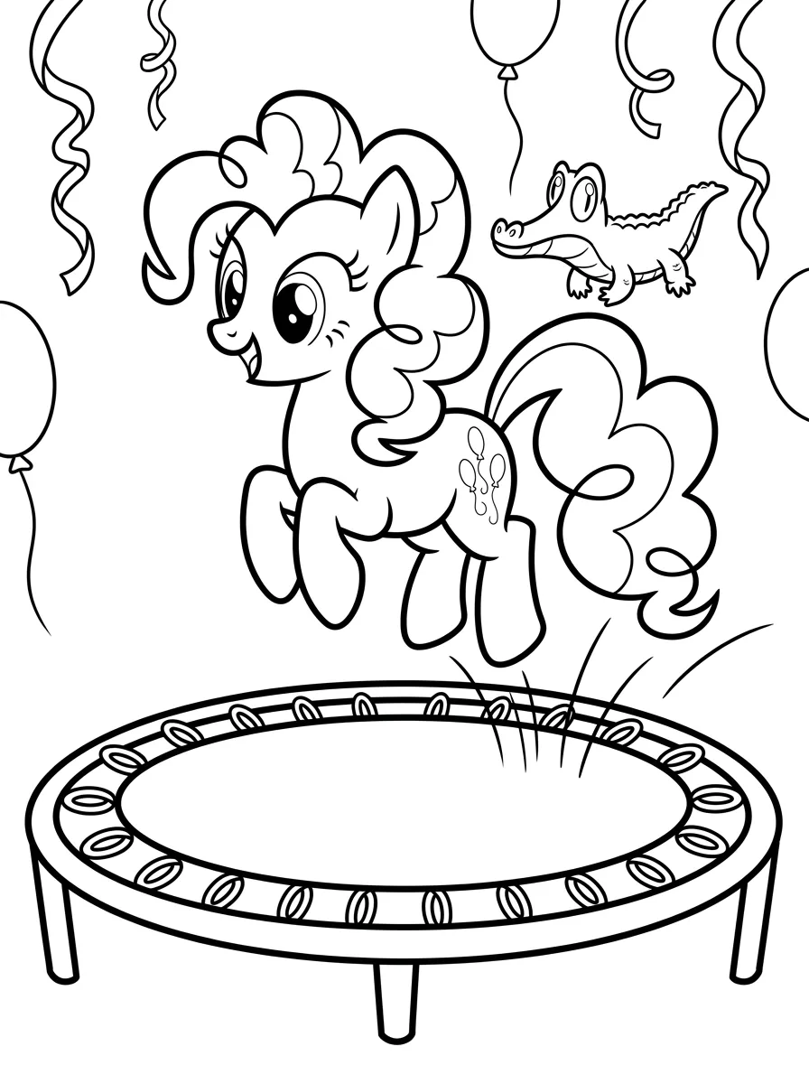Pinkie Pie auf dem Trampolin