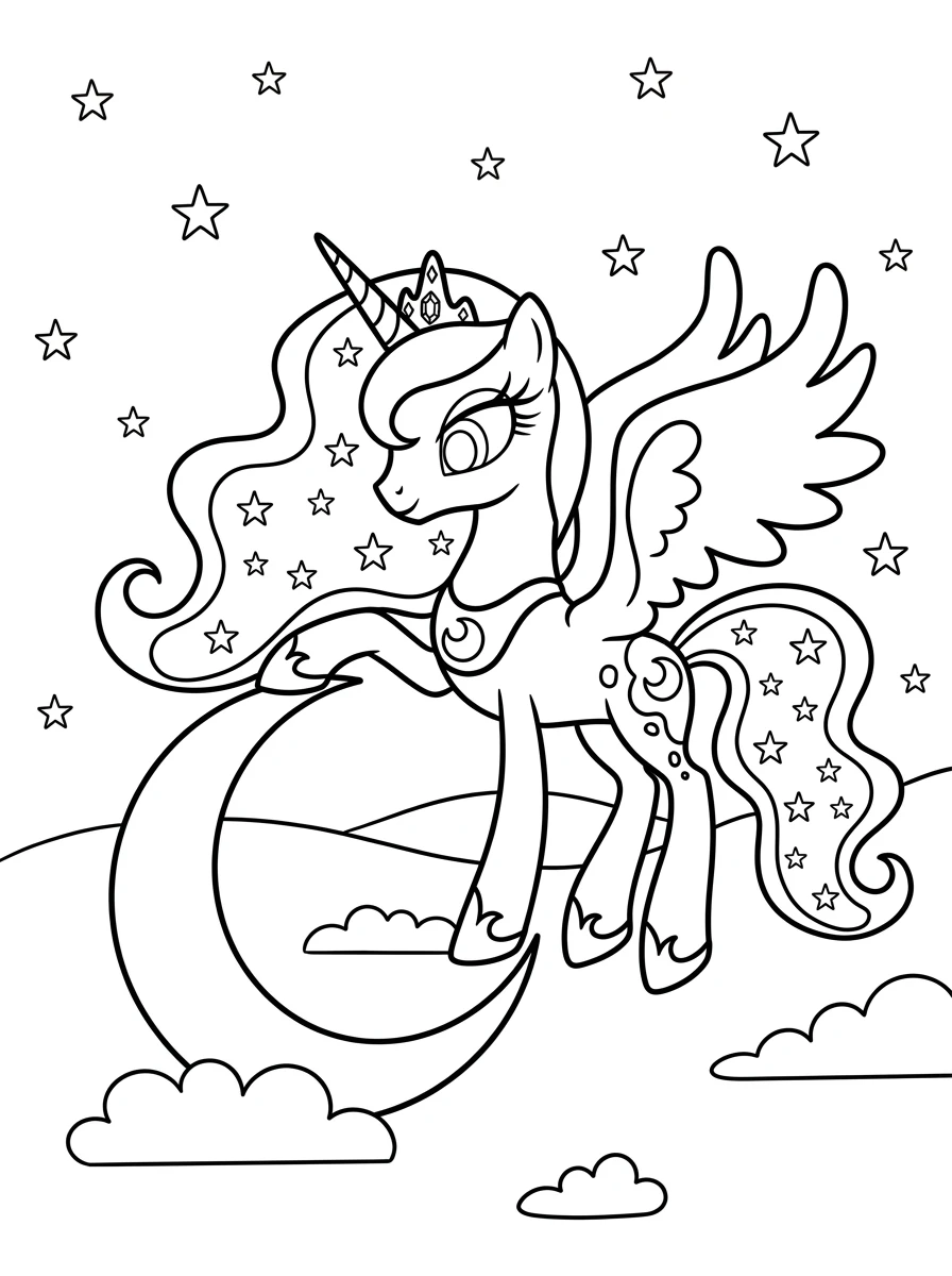 Prinzessin Luna im Nachthimmel