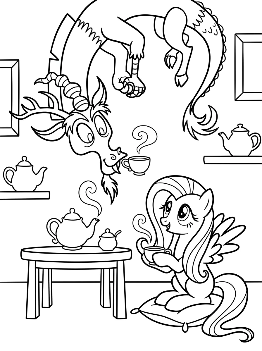Teestunde mit Discord und Fluttershy