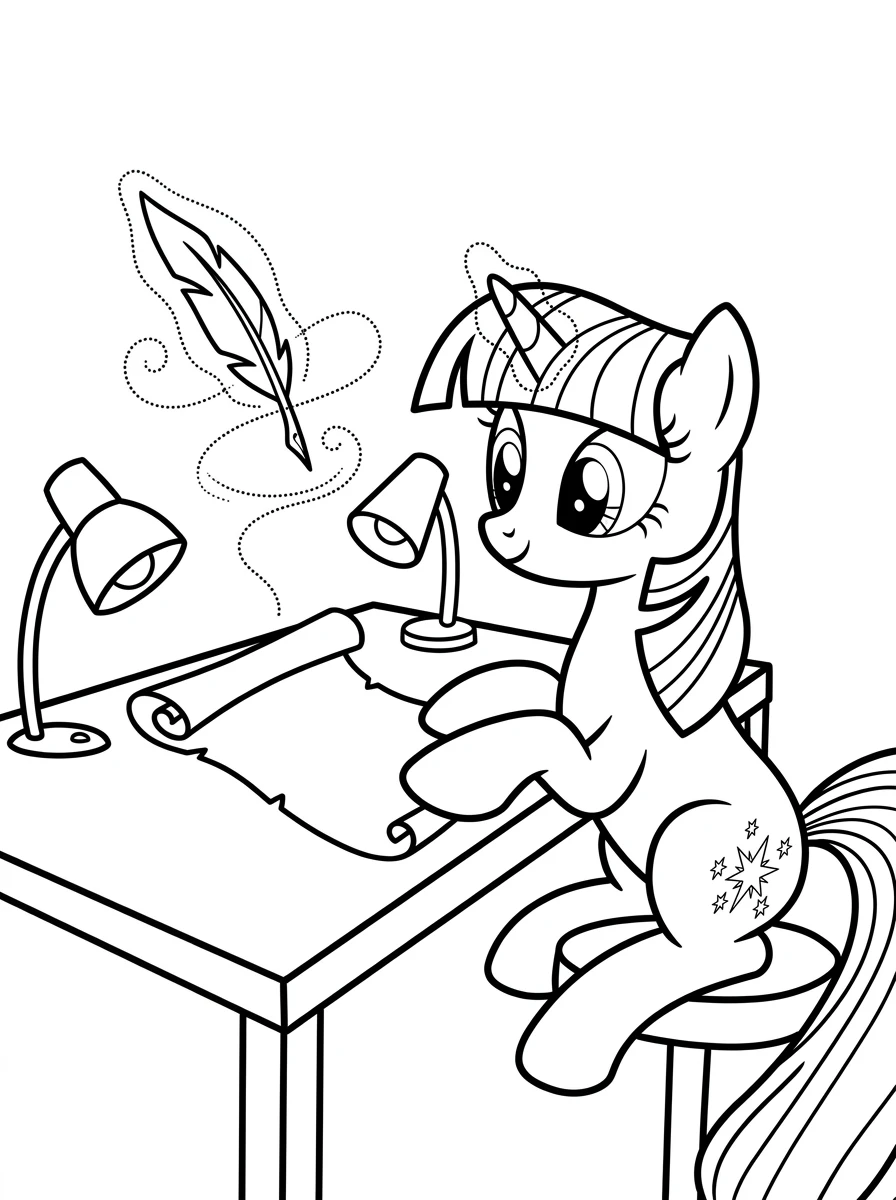 Twilight Sparkle schreibt einen Brief