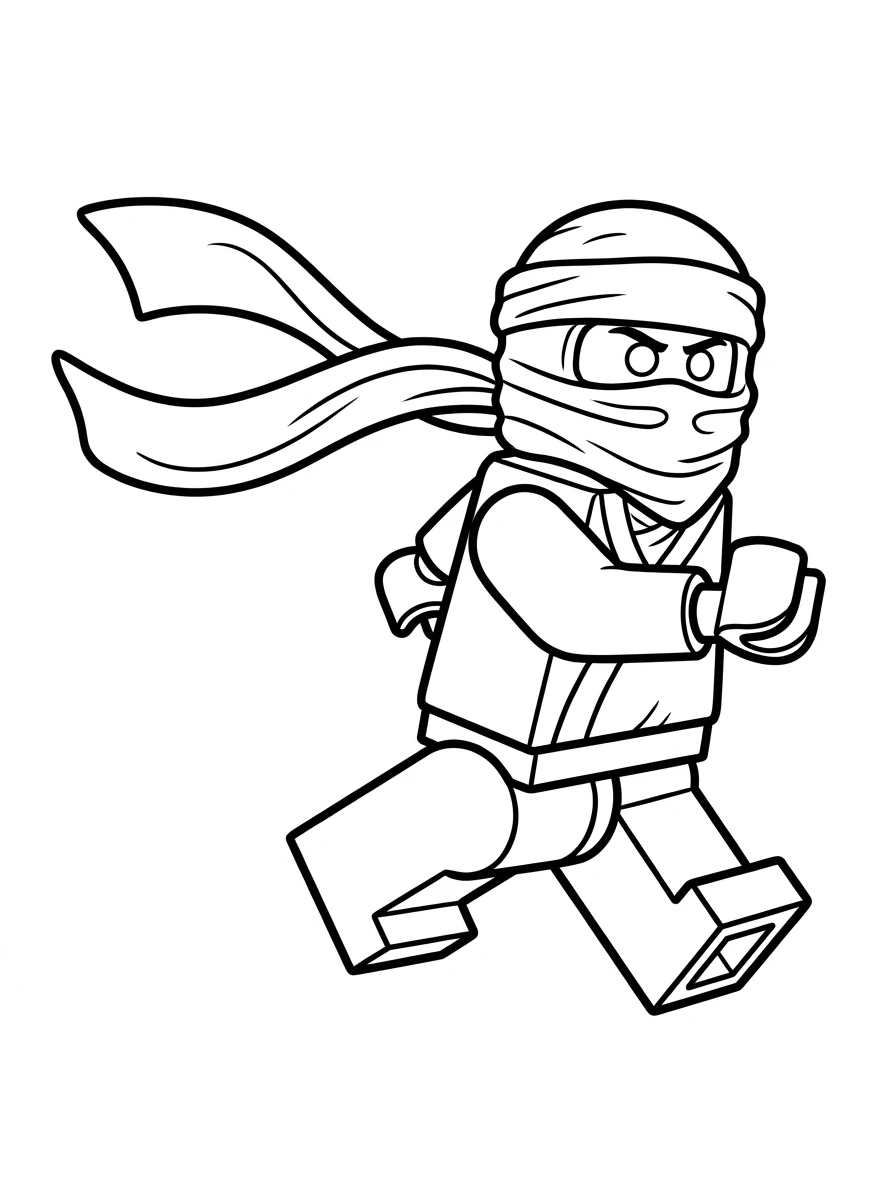 Laufender Ninjago-Ninja
